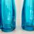 Pair LE Smith Peacock Blue Glass 4 Finger Swing Vase 13” 6 thumbnail