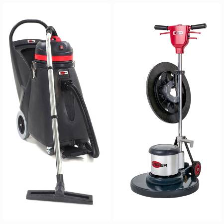 Viper floor buffer scrubber / wet and dry vacuum combination package 1
