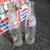 PEPSI COLA CASE OF VINTAGE PINT GLASS BOTTLES & CARTONS WOODEN CARRIER 6 thumbnail
