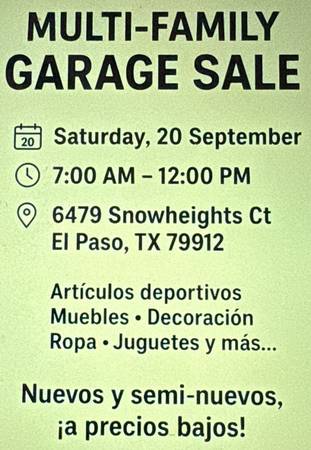 MULTI-FAMILY GARAGE SALE 1