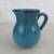 DeSilva Italian Glazed Terracotta Turquoise Pitcher 6 3/4" Tall 1 thumbnail