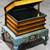 VINTAGE STORAGE BOX WITH HAND PAINTED SAILING SHIP 9 thumbnail