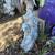 2 Hand Carved Marble Dolphin Statues water fountain feature 4 thumbnail