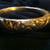 Vintage Brass Repousse Flower Bangle Bracelet 4 thumbnail