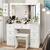 Vanity with Lighted Mirror - Makeup Vanity Desk with Power Outlet and 7 Drawers, 2 thumbnail