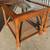 Vintage Wood Wicker Two Piece End Table Set Side Tables Night Stands 6 thumbnail