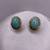 Turquoise Gold-Stone Earrings 18K Yellow Gold 7.6g 1 thumbnail