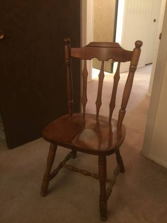 solid dark wood chair 1
