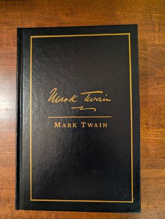 Vintage Mark Twain Selected Works Leather Bound Book by Dorset Press 1