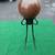Mid Century Garden Sphere with Wrought Iron Base 8 thumbnail