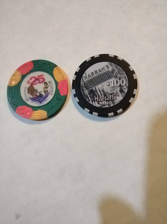Casino chips, two piece lot. 1