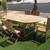 Solid Teak Patio Set-6 Chairs + 95'' Table w/ Butteryfly Leaf 1 thumbnail
