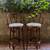 Vintage MCM Bentwood Thonet Bistro Leopard Print Barstools Counter Stools Set 4 thumbnail