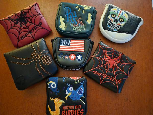 UNIQUE MAGNETIC HEAD COVERS FITS SPIDER & LARGE MALLET PUTTERS $25EACH 1