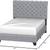 Upholstered Bed Frame/Fabric Upholstered Bed Frame with Adjustable He 2 thumbnail