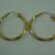 10K Yellow Gold Etched Twist Hoop Earrings 25mm 1 thumbnail