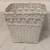 White Wicker Magazine Basket & Trash Basket 2 thumbnail