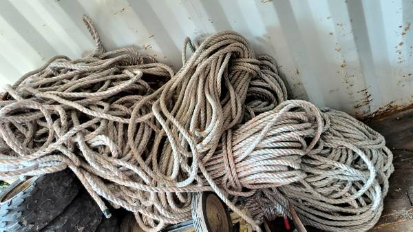 Rope by Falltech, 5/8" polyester, used, 300' approximate lenths 1