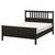 IKEA King Bed Frame (HEMNES) +Headboard+ Luroy Slats- Black 5 thumbnail