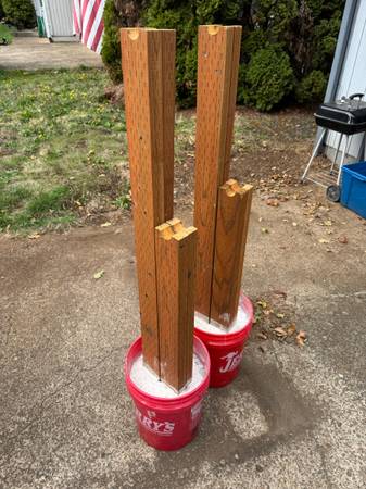Free diy press and squat barbell stands 1