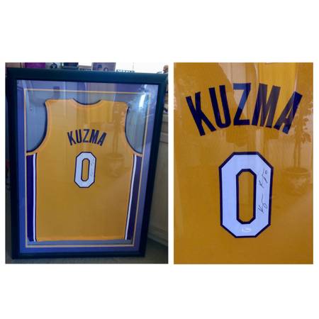 Kyle Kuzma Lakers Signed Framed Jersey 1