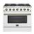 FORNO 36" GAS RANGE, WHITE W/ STAINLESS STEEL, FFSGS6244-36WHT 1 thumbnail