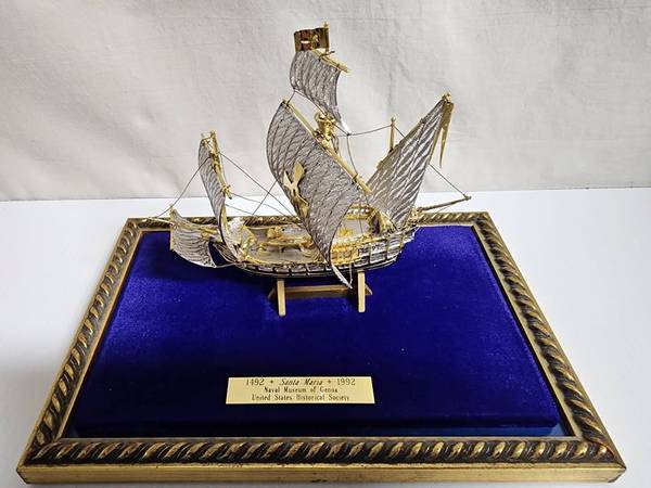 Christopher Columbus 1492 * Santa Maria * 1992 Silver with Gold Accent 1