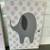Baby Girl Nursery (15"x 10") Wall Art - Pink and Gray Elephant Nursery 4 thumbnail