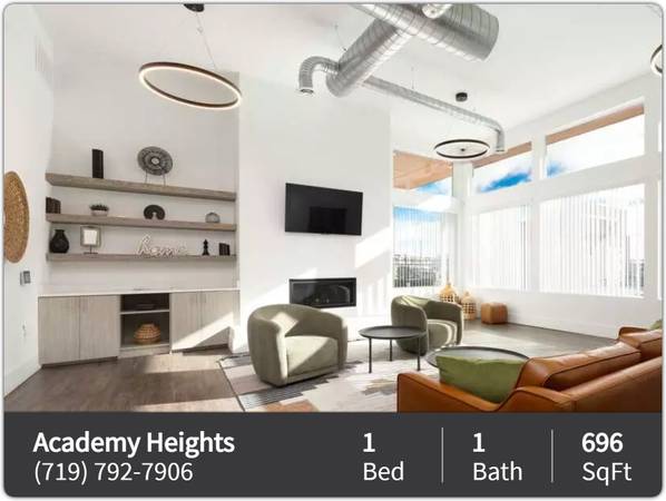 $1,202 / 1br - 696ft2 - ¡Tu nuevo hogar te espera! 1 dormitorio, 1 baño en una ubicación estupenda. (Colorado Springs)63686763667713122