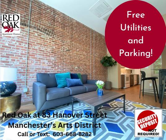 $1,949 / 867ft2 - NEW LISTING--1 BR with FREE Utilities & Garage Parking!!!!! (83 Hanover Street, Manchester)63931658745859120