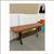Modern Walnut Console Table On Blackened Steel Trestle Base 2 thumbnail
