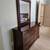 Dark wood bedroom dresser with 6 large drawers, 2 hidden compartments and large  3 thumbnail