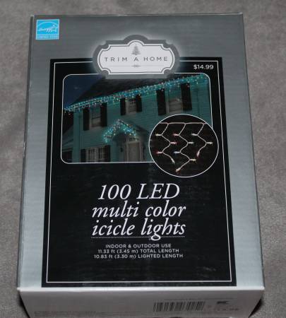Trim a Home LED Multi Color Icicle Christmas Holiday Lights 1