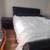 Rivet Upholstered Calif King Sleigh bed w/ heavy duty frame 5 thumbnail