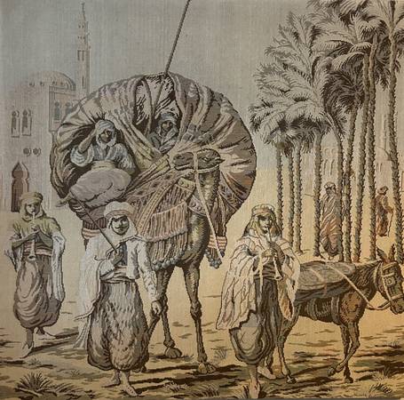 Middle Eastern Hand-Woven Hanging Tapestry 48" X 48" 1