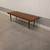 SLAT BENCH Coffee Table w/ Leather Cushion - Mid Century Modern 7 thumbnail
