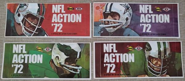 VINTAGE 1972 NFL Sunoco Football Sealed Stamp Pack Great Condition! 1