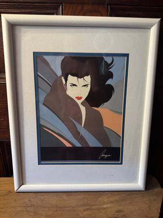Vintage 1980s Patrick Nagel framed Georgia framed print 1