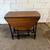Antique English Table Drop Leaf Gateleg Barley Twist Oak Oval c. 1920-30s 8 thumbnail