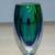 1960s Murano Sommerso Flavio Poli Faceted Green Blue Vase 3 thumbnail