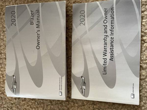 2020 Blazer Owner's Manual and Warranty Information 1