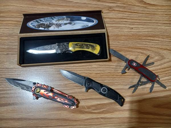 Pocket Knifes. Swiss Army Knife and Others. $10 to $30. 1