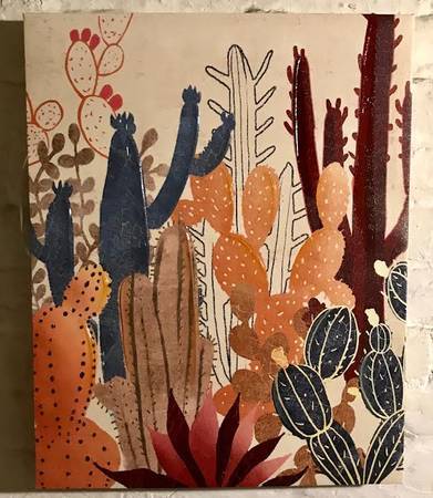 'Cactus Prime' Accent Canvas Art 1
