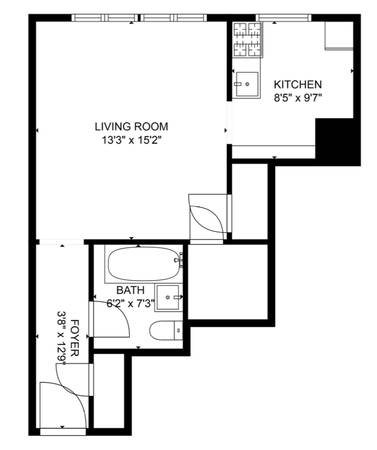 $1,550 / 444ft2 - Video Tour & Floor Plan! Sunny, Great Closet Space | 730 O'Farrell #7 (lower nob hill)63888989146497123