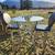 table with glass top and 2 swivel chairs for sale 2 thumbnail