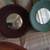 New-Mirror set wall decor shabby chic bowl /hub cap like rustic metal 1 thumbnail