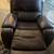 3 piece brown leather reclining living room set along with fireplace e 11 thumbnail
