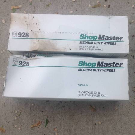 blue paper towels/dusk masks! 1