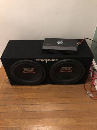 MTX Terminator 2x12" Subwoofer System + Pulse PL3000 1D Amp 1