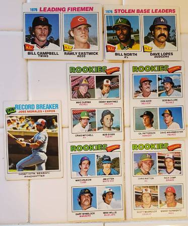 Some 1976 Baseball Rookie cards & others from my collection. Lot 1 1